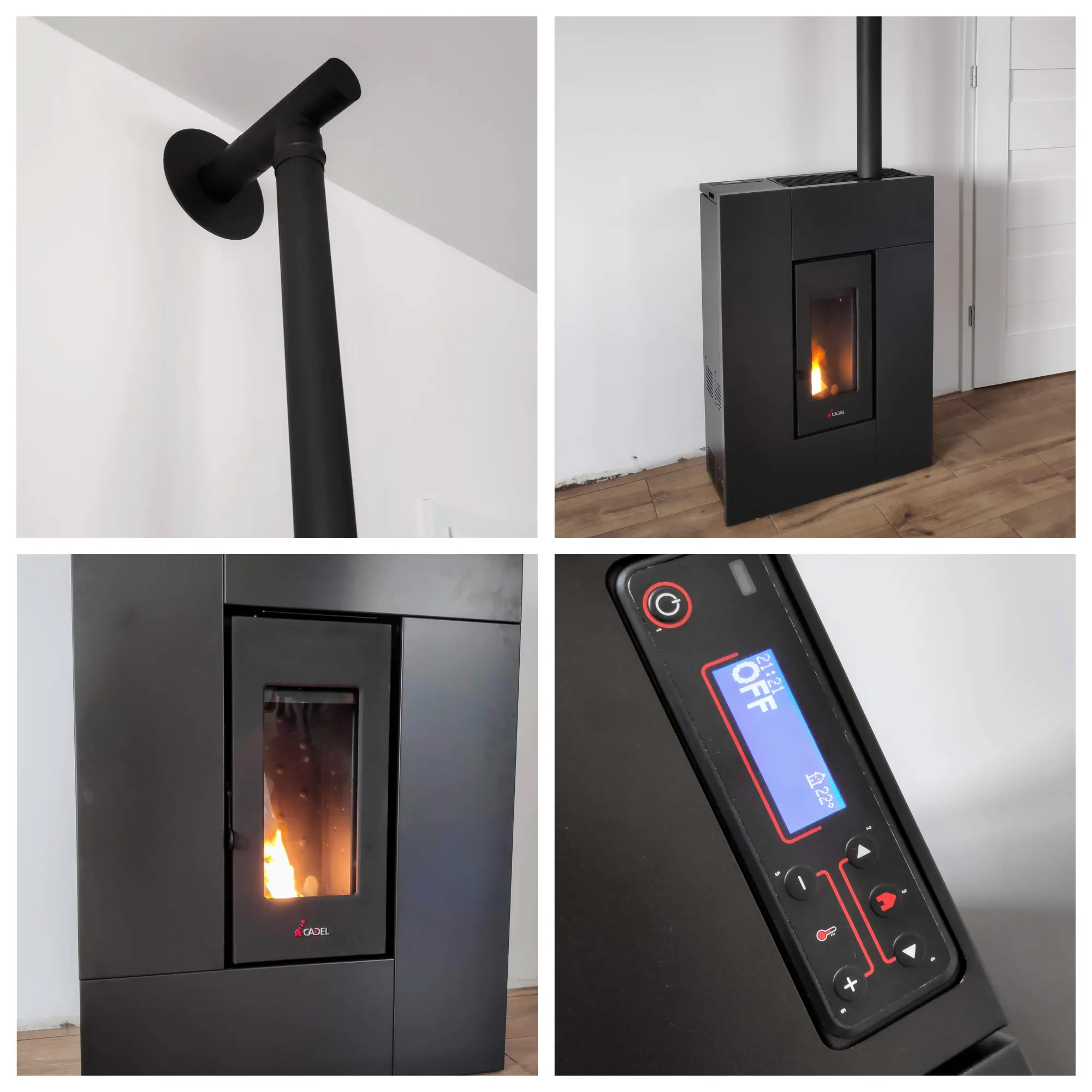 Nowoczesny piecyk na pellet