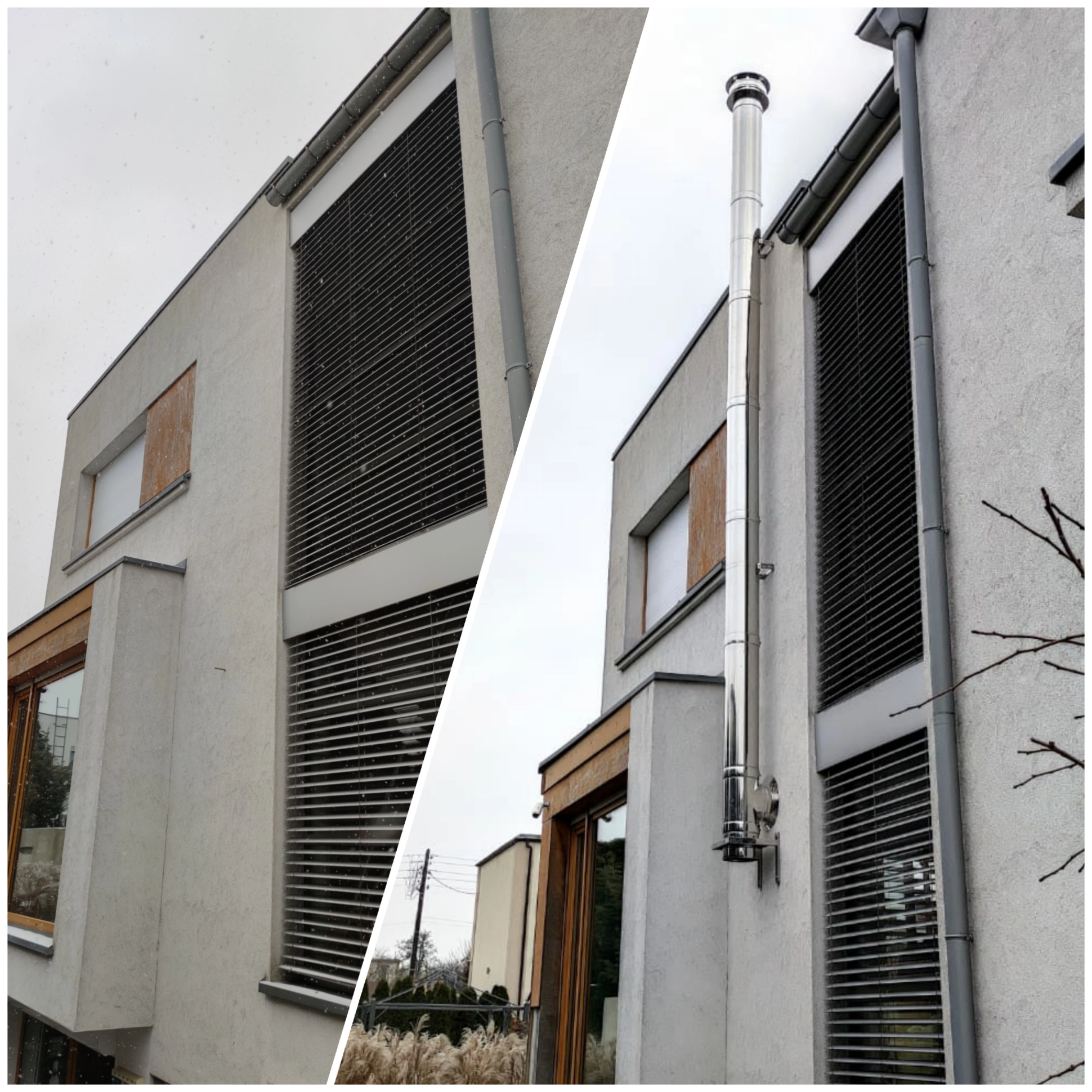 Komin na elewacji: Jak dodać kominek, gdy nie ma go w projekcie?